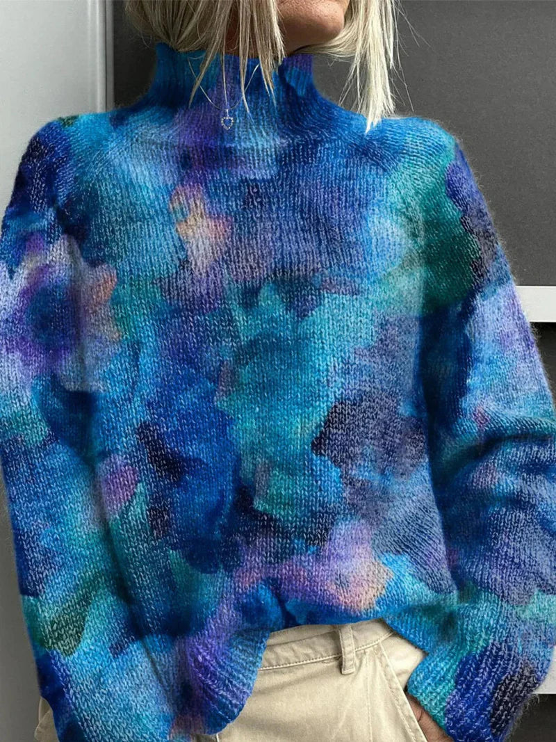 Aimélie – Silts un elegants augstā apkakle džemperis