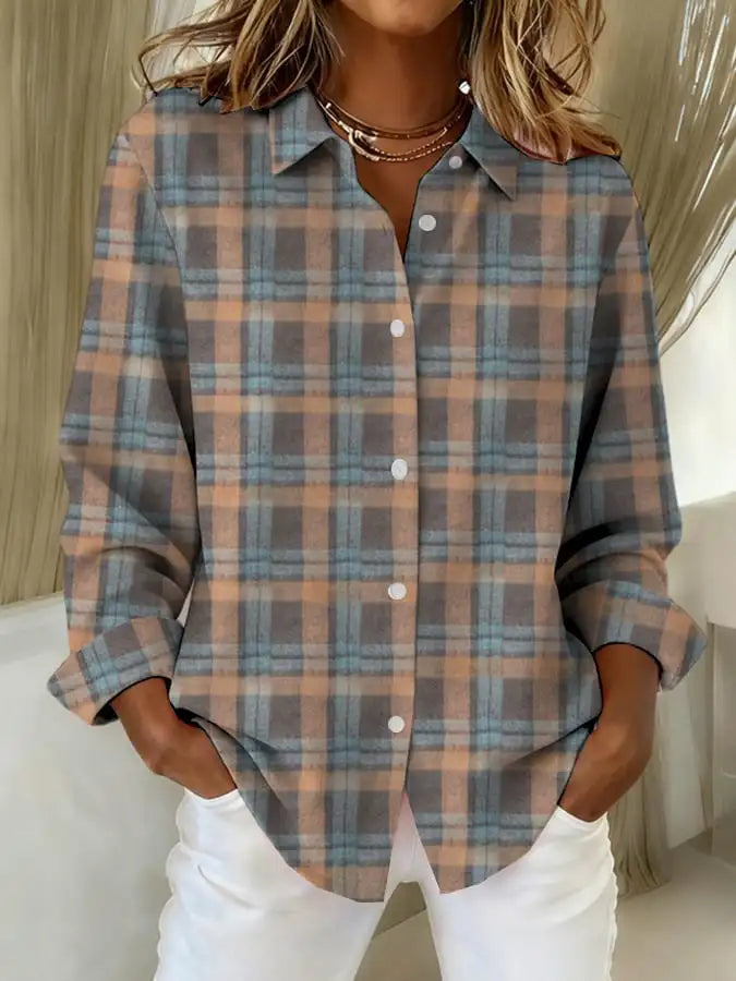 Margaux™ | Mīksts Trikotāžas Krekls ar Režģi