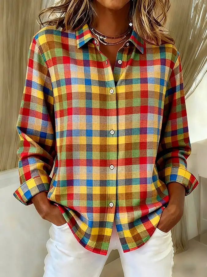 Margaux™ | Mīksts Trikotāžas Krekls ar Režģi