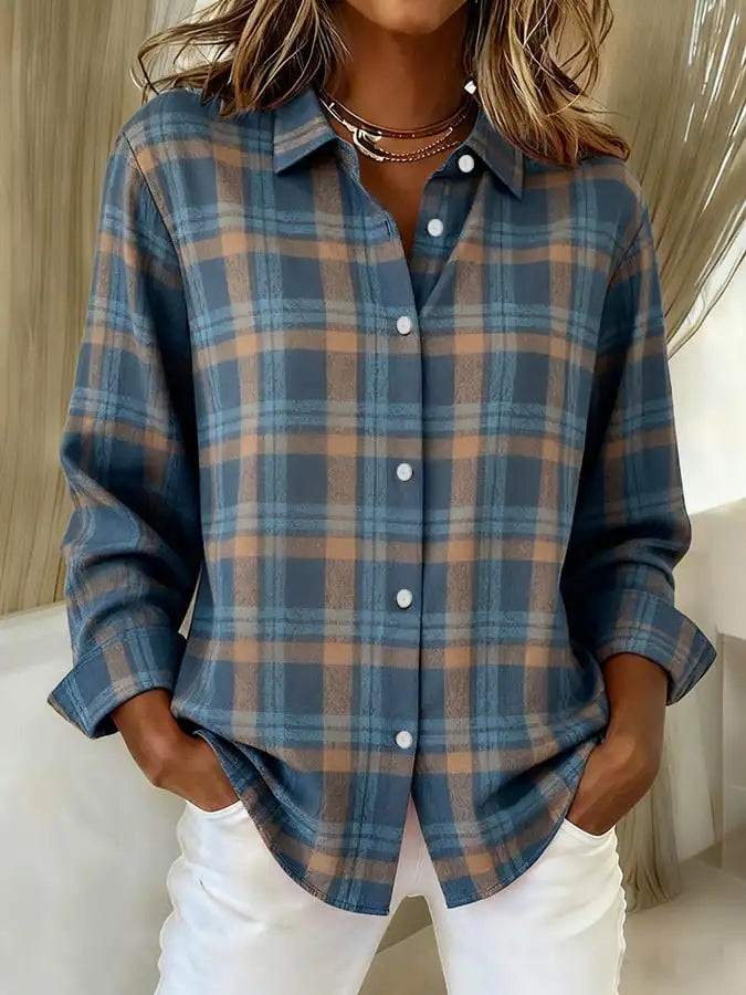 Margaux™ | Mīksts Trikotāžas Krekls ar Režģi