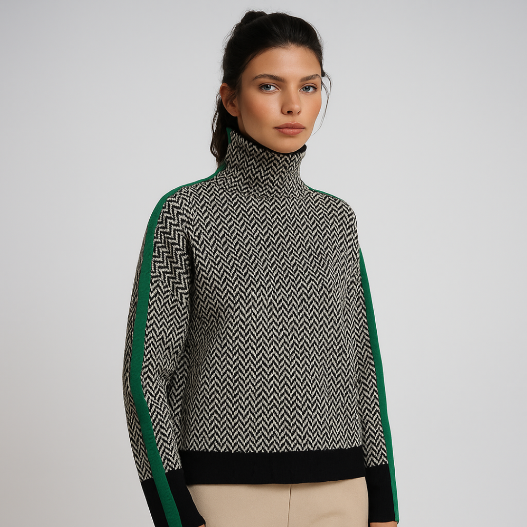 Selma™ | Stilīga augsta apkakle ar rakstu